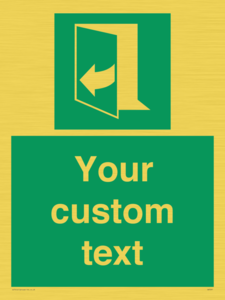 SA7291: Custom sign safe condition door opens pulling right hand side
