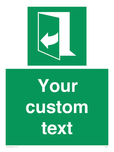 SA7291: Custom sign safe condition door opens pulling right hand side