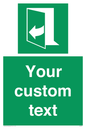 SA7291: Custom sign safe condition door opens pulling right hand side