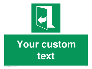 SA7291: Custom sign safe condition door opens pulling right hand side