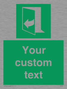 SA7291: Custom sign safe condition door opens pulling right hand side