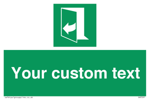 SA7291: Custom sign safe condition door opens pulling right hand side