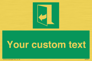 SA7291: Custom sign safe condition door opens pulling right hand side