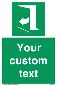 SA7291: Custom sign safe condition door opens pulling right hand side