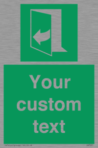 SA7291: Custom sign safe condition door opens pulling right hand side