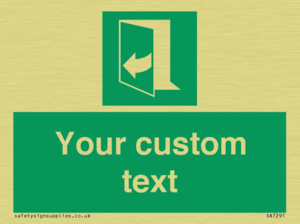 SA7291: Custom sign safe condition door opens pulling right hand side