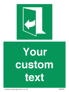 SA7291: Custom sign safe condition door opens pulling right hand side