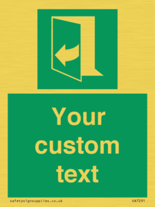 SA7291: Custom sign safe condition door opens pulling right hand side