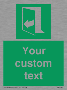 SA7291: Custom sign safe condition door opens pulling right hand side