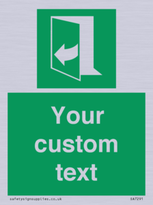 SA7291: Custom sign safe condition door opens pulling right hand side