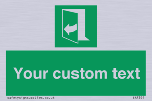 SA7291: Custom sign safe condition door opens pulling right hand side