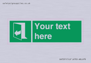 SA7291: Custom sign safe condition door opens pulling right hand side