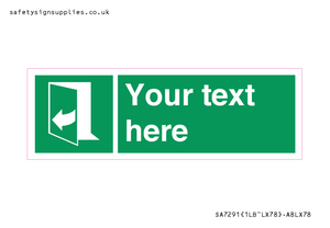 SA7291: Custom sign safe condition door opens pulling right hand side