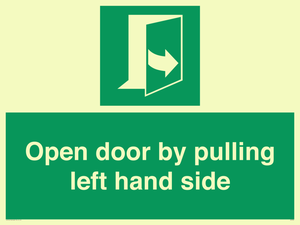 SA7300: Open door by pulling left hand side