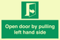 SA7300: Open door by pulling left hand side
