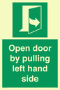 SA7300: Open door by pulling left hand side