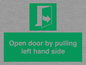 SA7300: Open door by pulling left hand side