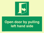 SA7300: Open door by pulling left hand side
