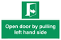 SA7300: Open door by pulling left hand side