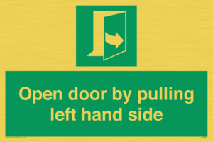 SA7300: Open door by pulling left hand side