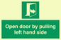 SA7300: Open door by pulling left hand side