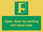SA7300: Open door by pulling left hand side