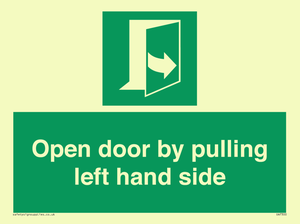 SA7300: Open door by pulling left hand side