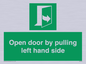 SA7300: Open door by pulling left hand side