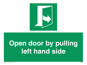 SA7300: Open door by pulling left hand side