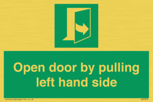 SA7300: Open door by pulling left hand side