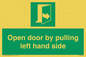 SA7300: Open door by pulling left hand side