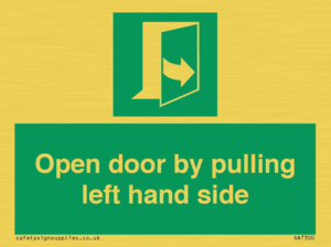 SA7300: Open door by pulling left hand side