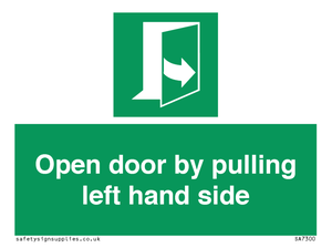 SA7300: Open door by pulling left hand side