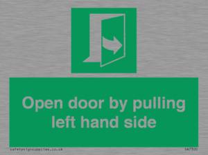 SA7300: Open door by pulling left hand side