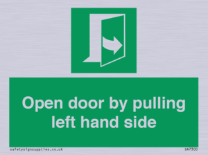 SA7300: Open door by pulling left hand side