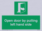 SA7300: Open door by pulling left hand side