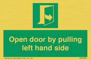 SA7300: Open door by pulling left hand side