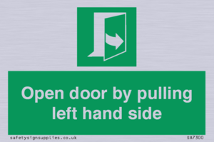 SA7300: Open door by pulling left hand side
