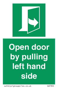 SA7300: Open door by pulling left hand side