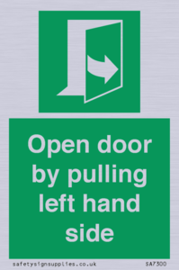 SA7300: Open door by pulling left hand side