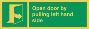 SA7300: Open door by pulling left hand side