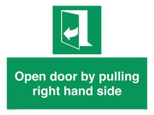 SA7301: Open door by pulling right hand side
