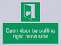SA7301: Open door by pulling right hand side