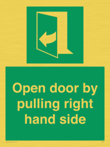 SA7301: Open door by pulling right hand side
