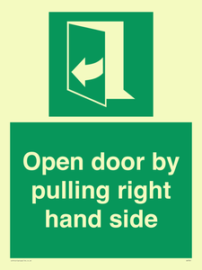 SA7301: Open door by pulling right hand side
