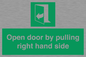 SA7301: Open door by pulling right hand side