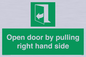 SA7301: Open door by pulling right hand side