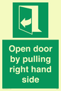 SA7301: Open door by pulling right hand side