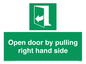 SA7301: Open door by pulling right hand side