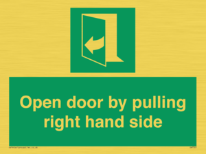 SA7301: Open door by pulling right hand side